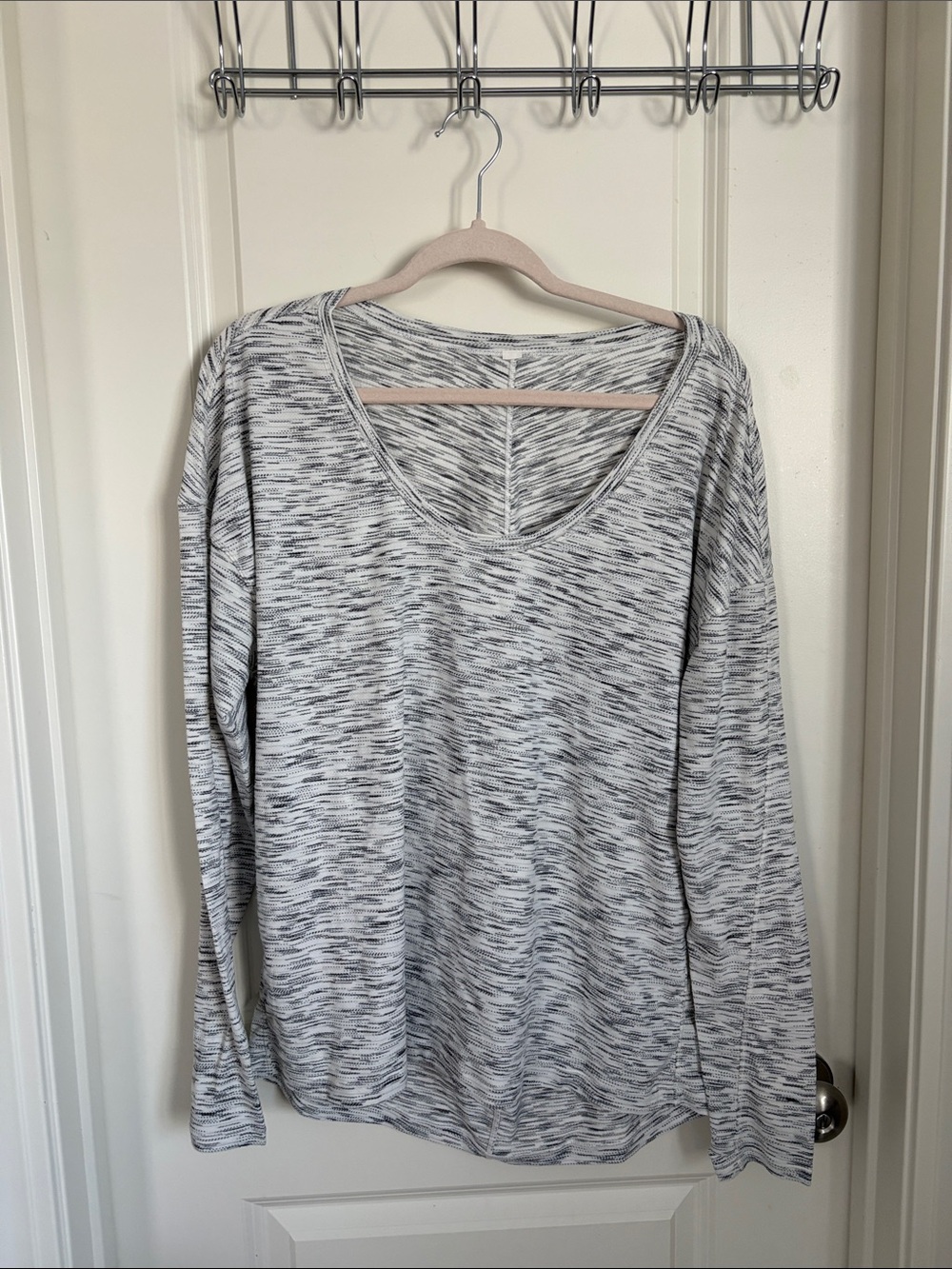 Lululemon Light Gray Marled Long Sleeve Top